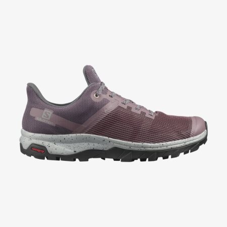 Salomon OUTline PRISM GORE-TEX Womens Hiking Shoes Burgundy UK QALG